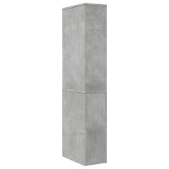 Narrow Bathroom Cupboard with Wheels Concrete Grey, image 6