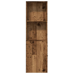 vidaXL Narrow Bathroom Cupboard with Wheels Old Wood Engineered Wood 4