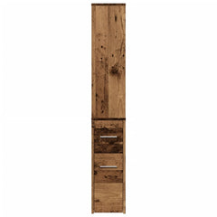 vidaXL Narrow Bathroom Cupboard with Wheels Old Wood Engineered Wood 5