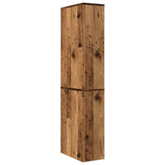 vidaXL Narrow Bathroom Cupboard with Wheels Old Wood Engineered Wood 6