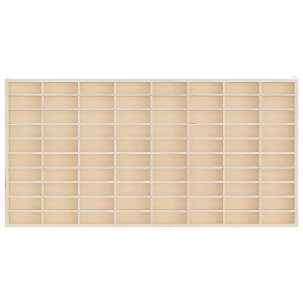 vidaXL Wooden Collector's Display Case with 80 Compartments 80x4.5x40.5cm 4