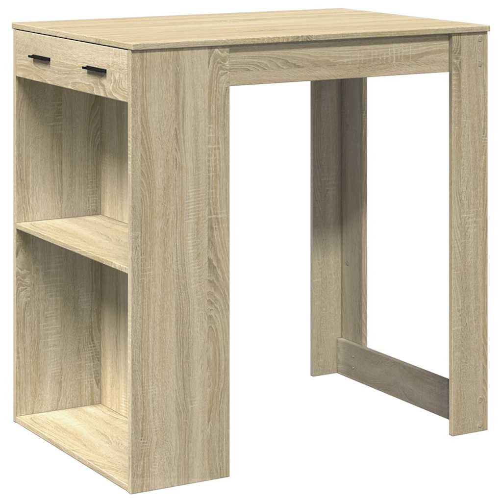 vidaXL Bar Table Sonoma Oak 102x70x103.5 cm Engineered Wood 2