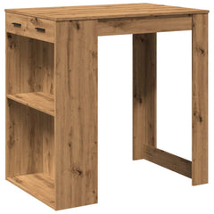 vidaXL Bar Table Artisian Oak 102x70x103.5 cm Engineered Wood 2