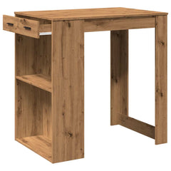 vidaXL Bar Table Artisian Oak 102x70x103.5 cm Engineered Wood 4