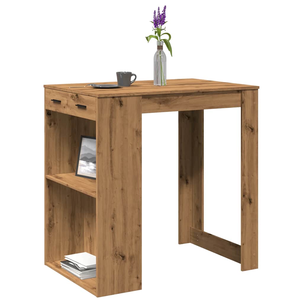 vidaXL Bar Table Artisian Oak 102x70x103.5 cm Engineered Wood 1