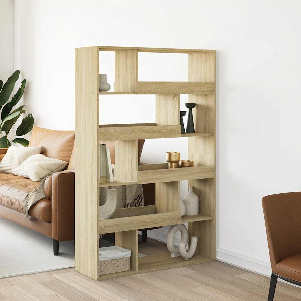 Bookcase 100x33x156.5 cm Engineered Wood Sonoma oak