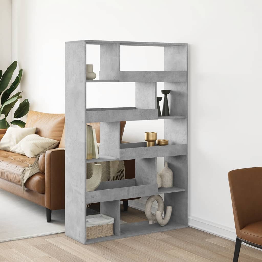 Bookcase 100x33x156.5 cm Engineered Wood Concrete grey