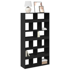 Bookcase 100x33x187.5 cm Engineered Wood Black