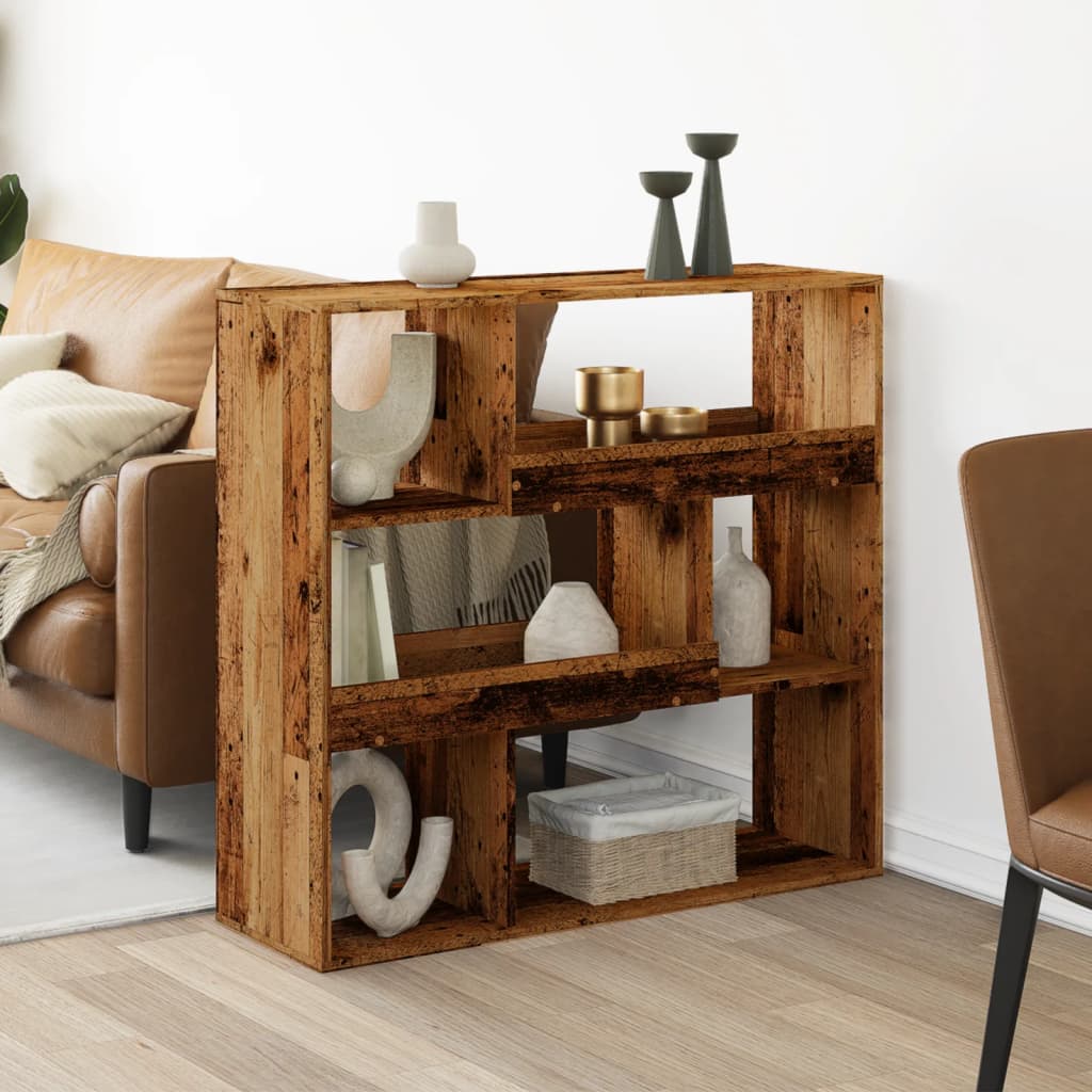 vidaXL Room Divider Old Wood 100x33x94.5 cm Engineered Wood 1