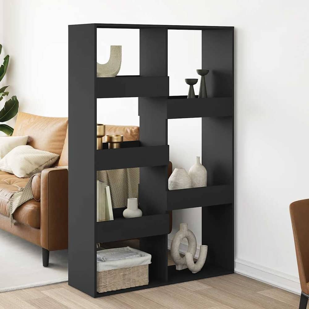 Room Divider 100x33x155.5 cm Engineered Wood Black