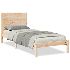 Extra Long Bed Frame without Mattress Solid Wood Length 210 cm 90 cm