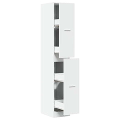 Apothecary Cabinet White Engineered Wood, image 2