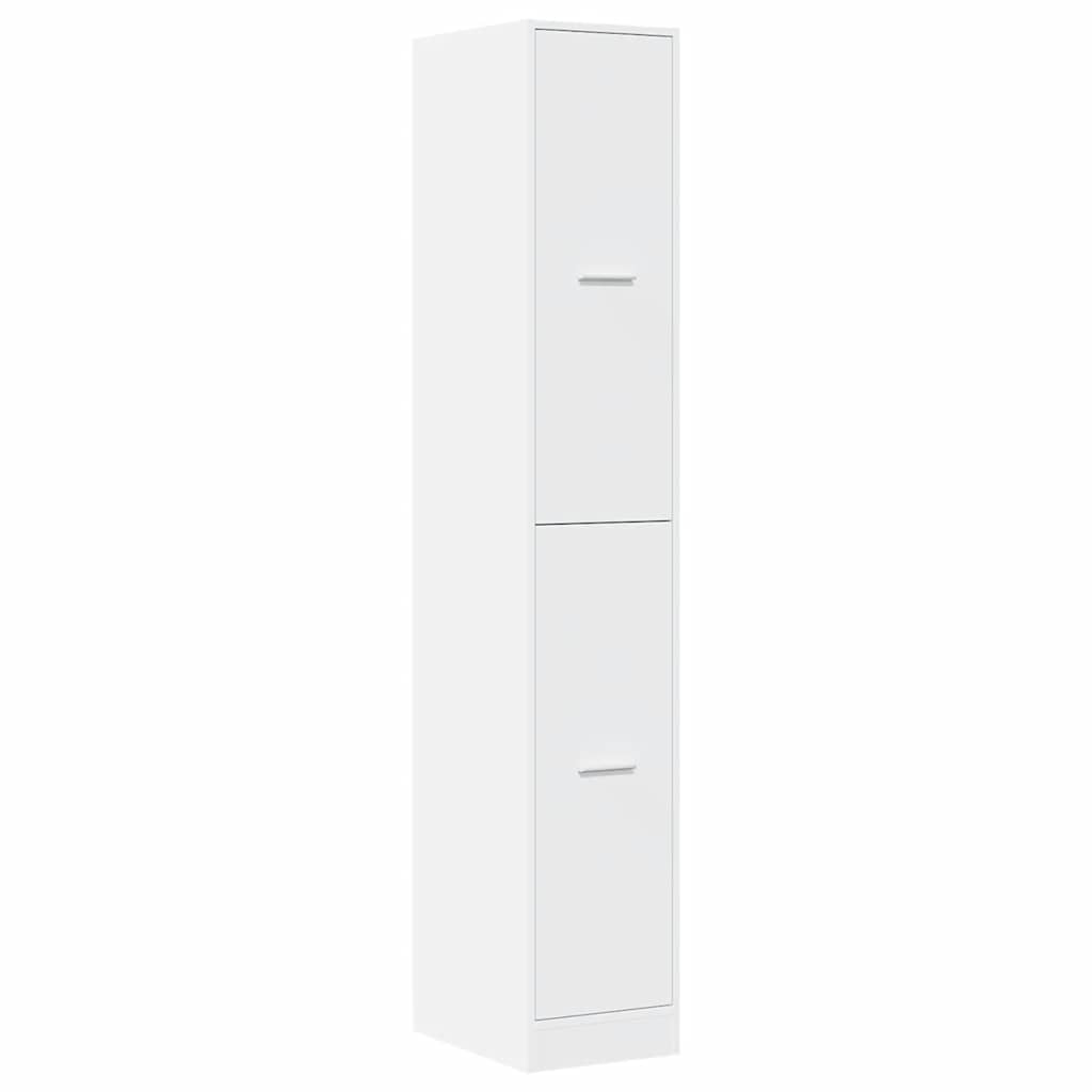 Apothecary Cabinet White Engineered Wood, image 4