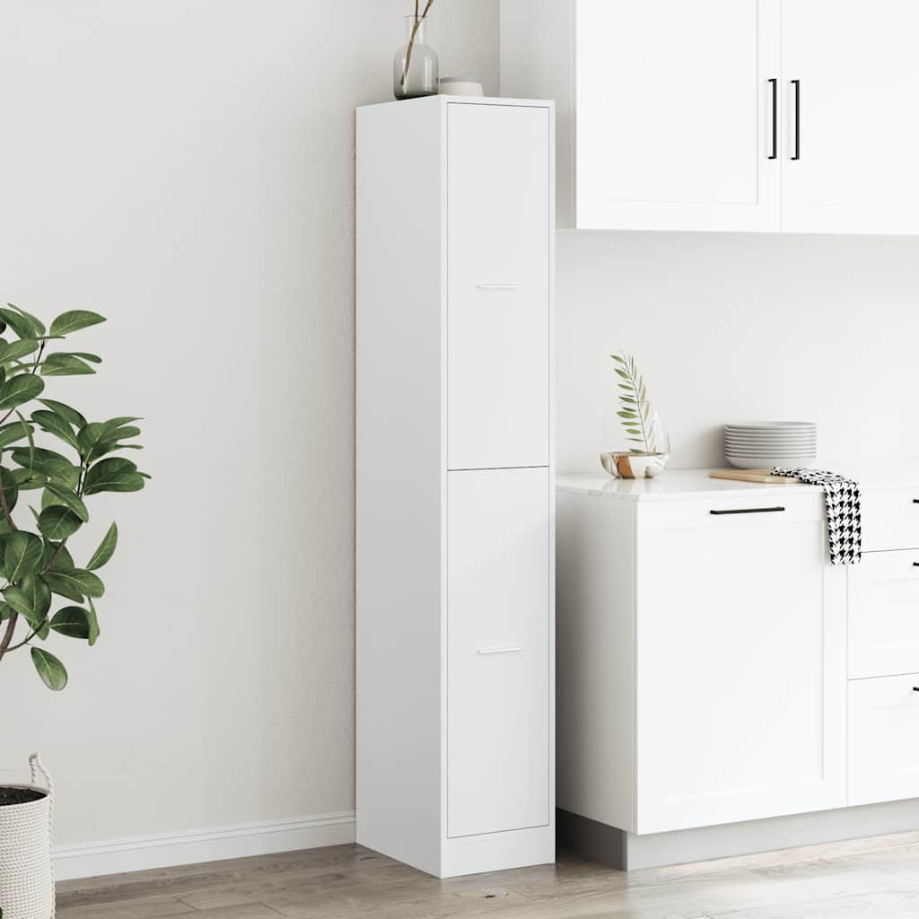 Apothecary Cabinet White Engineered Wood, image 3