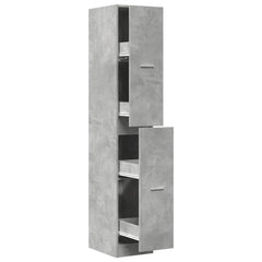 vidaXL Apothecary Cabinet Concrete Grey 30x41x174,5 cm Engineered Wood 2