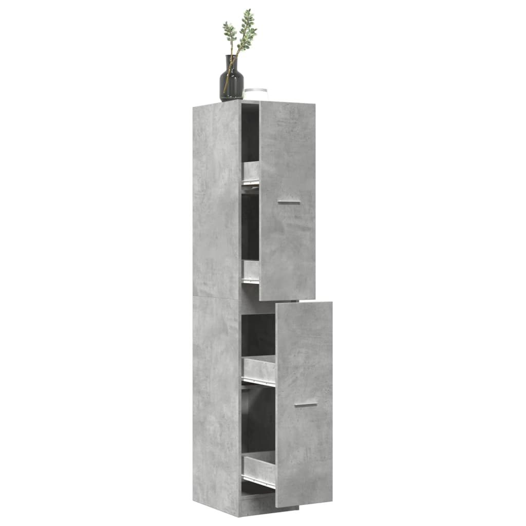 vidaXL Apothecary Cabinet Concrete Grey 30x41x174,5 cm Engineered Wood 1