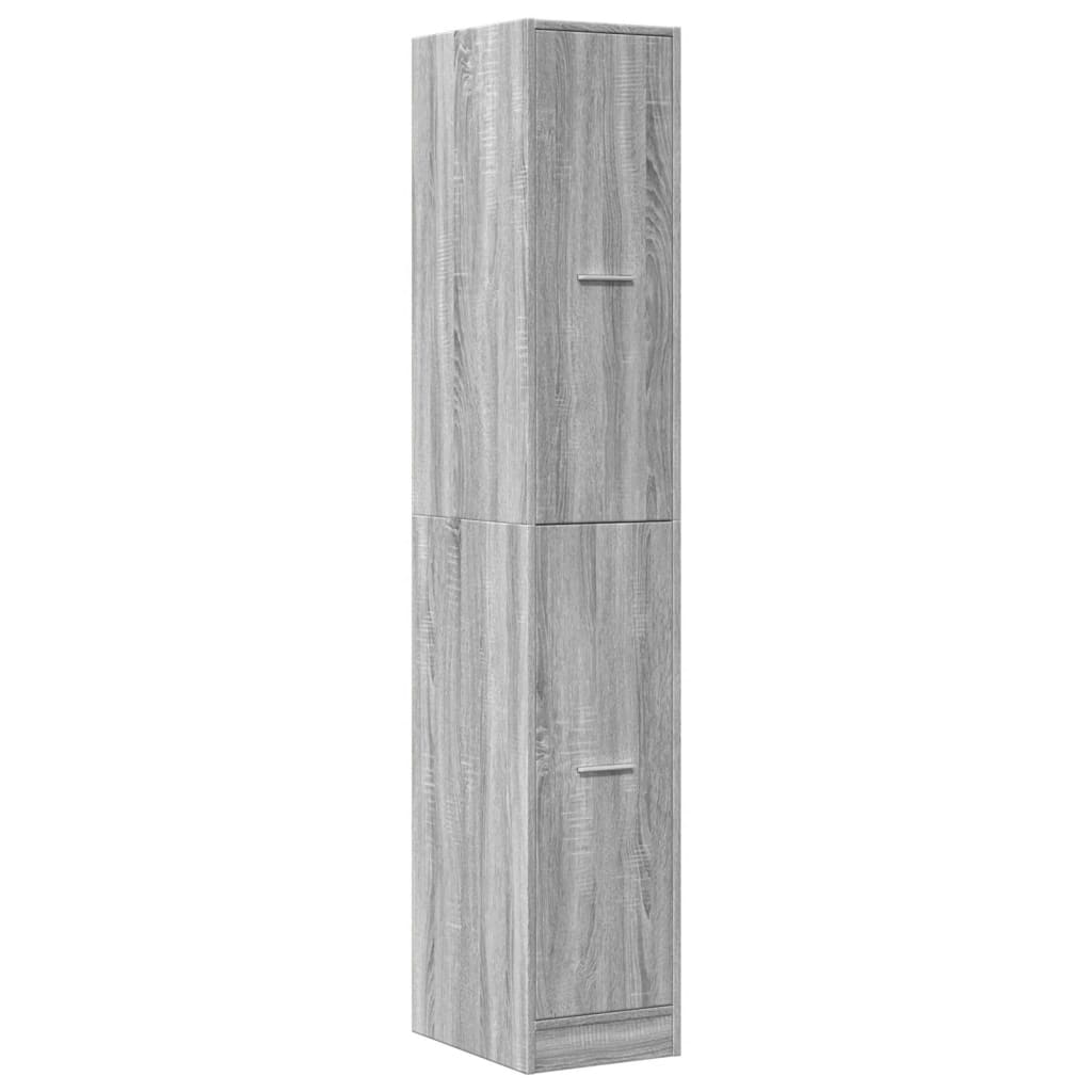vidaXL Apothecary Cabinet Grey Sonoma 30x41x174,5 cm Engineered Wood 4