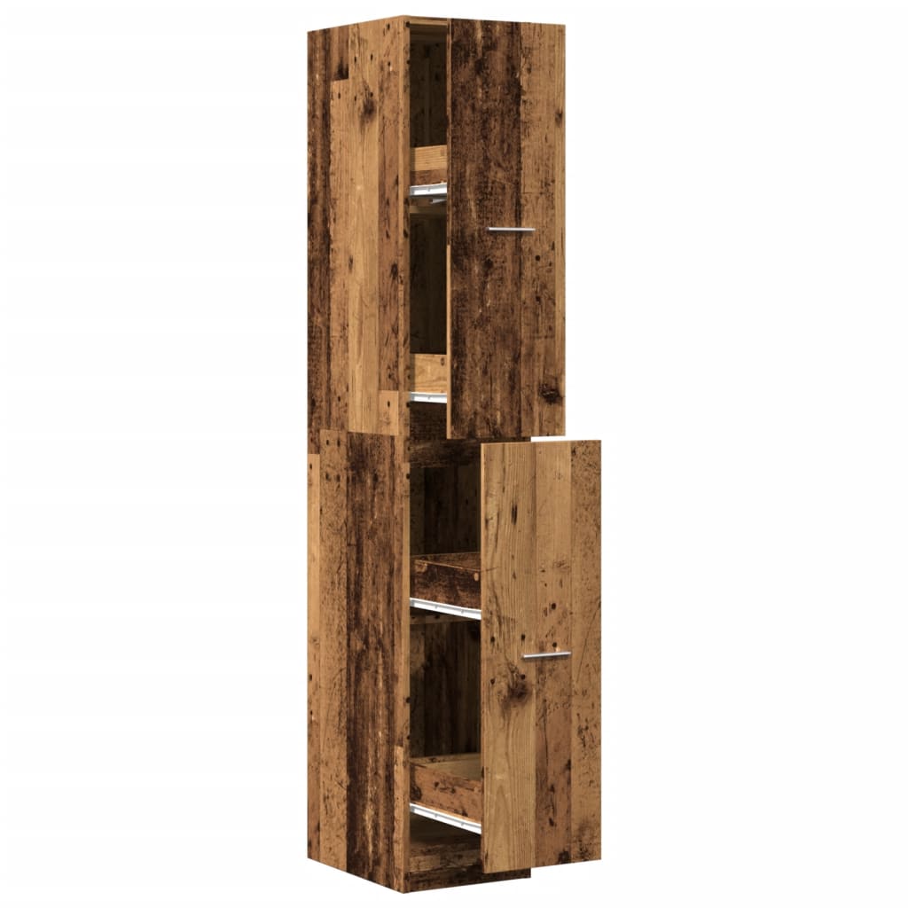 vidaXL Apothecary Cabinet Old Wood 30x41x174,5 cm Engineered Wood 2