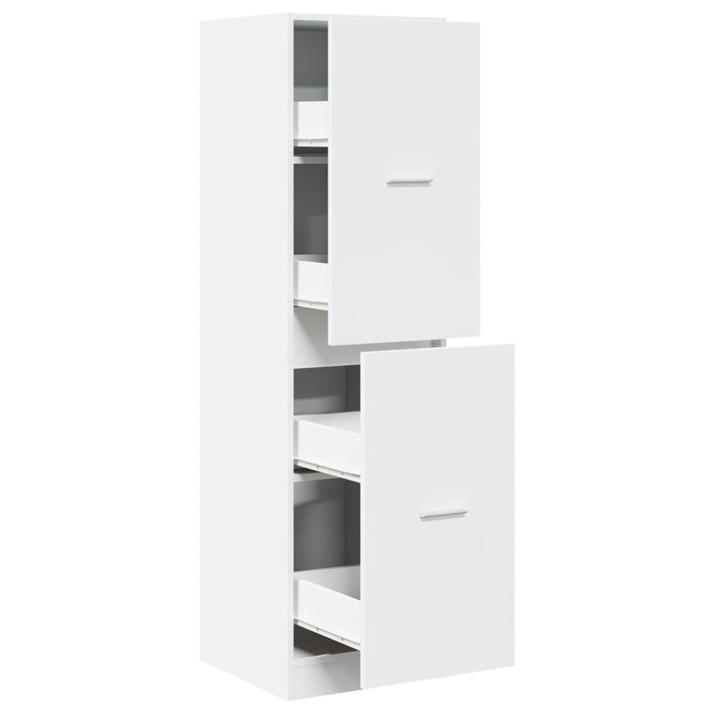 Apothecary Cabinet White Engineered Wood, image 2