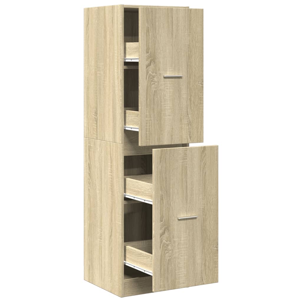 vidaXL Apothecary Cabinet Sonoma Oak 40x41x144,5 cm Engineered Wood 2