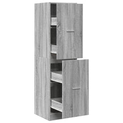 vidaXL Apothecary Cabinet Grey Sonoma 40x41x144,5 cm Engineered Wood 2