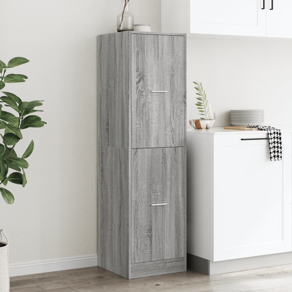 vidaXL Apothecary Cabinet Grey Sonoma 40x41x144,5 cm Engineered Wood 3