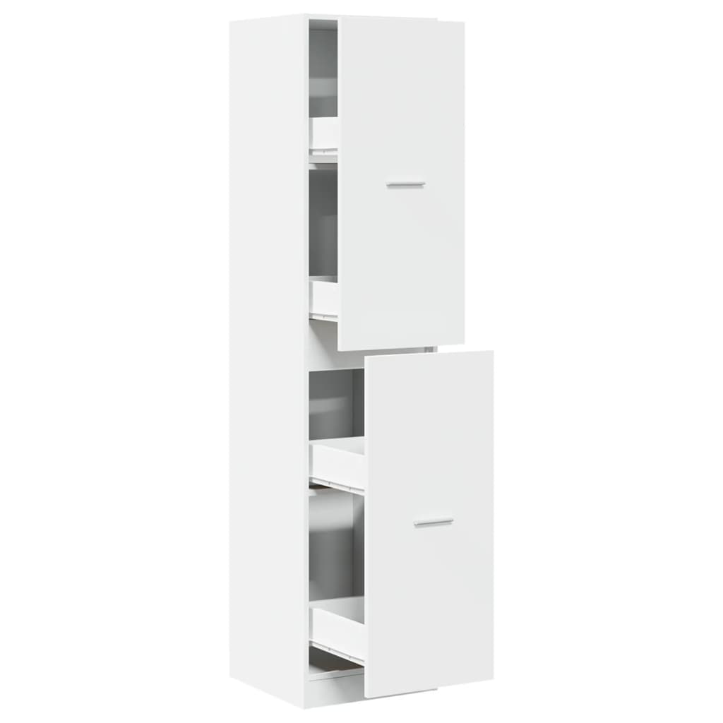 Apothecary Cabinet White Engineered Wood, image 2
