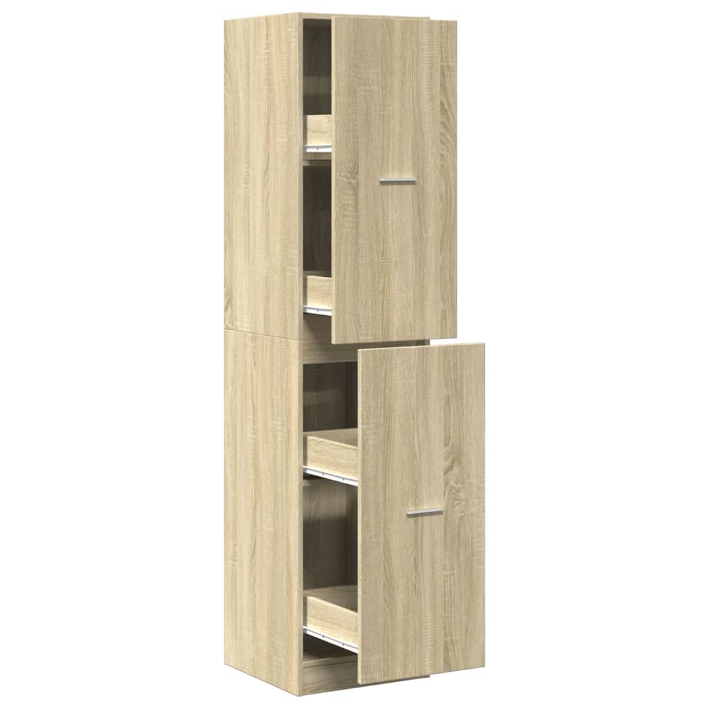 vidaXL Apothecary Cabinet Sonoma Oak 40x41x174,5 cm Engineered Wood 2