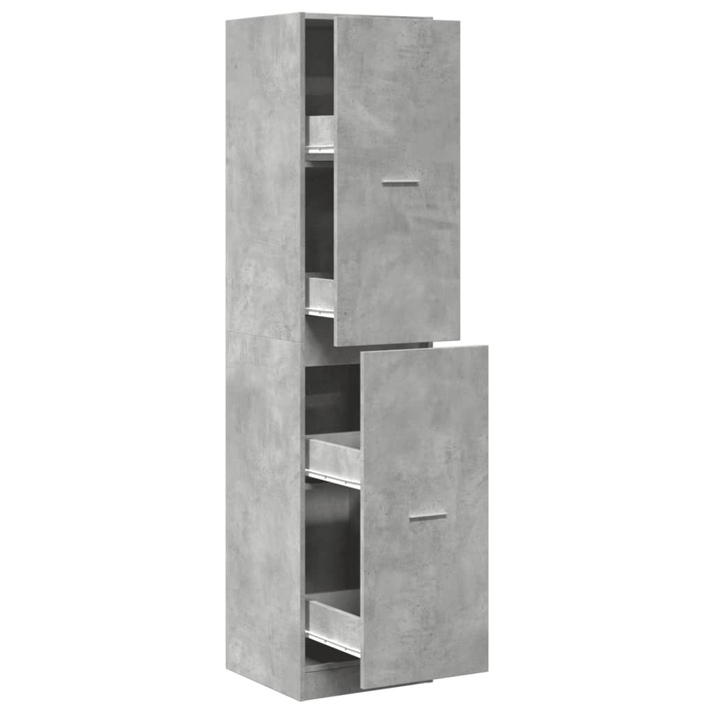 vidaXL Apothecary Cabinet Concrete Grey 40x41x174,5 cm Engineered Wood 2