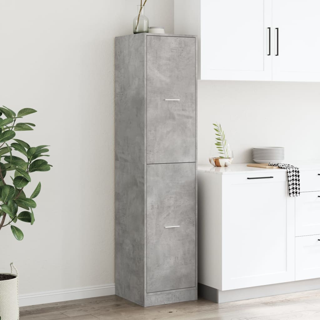 vidaXL Apothecary Cabinet Concrete Grey 40x41x174,5 cm Engineered Wood 3