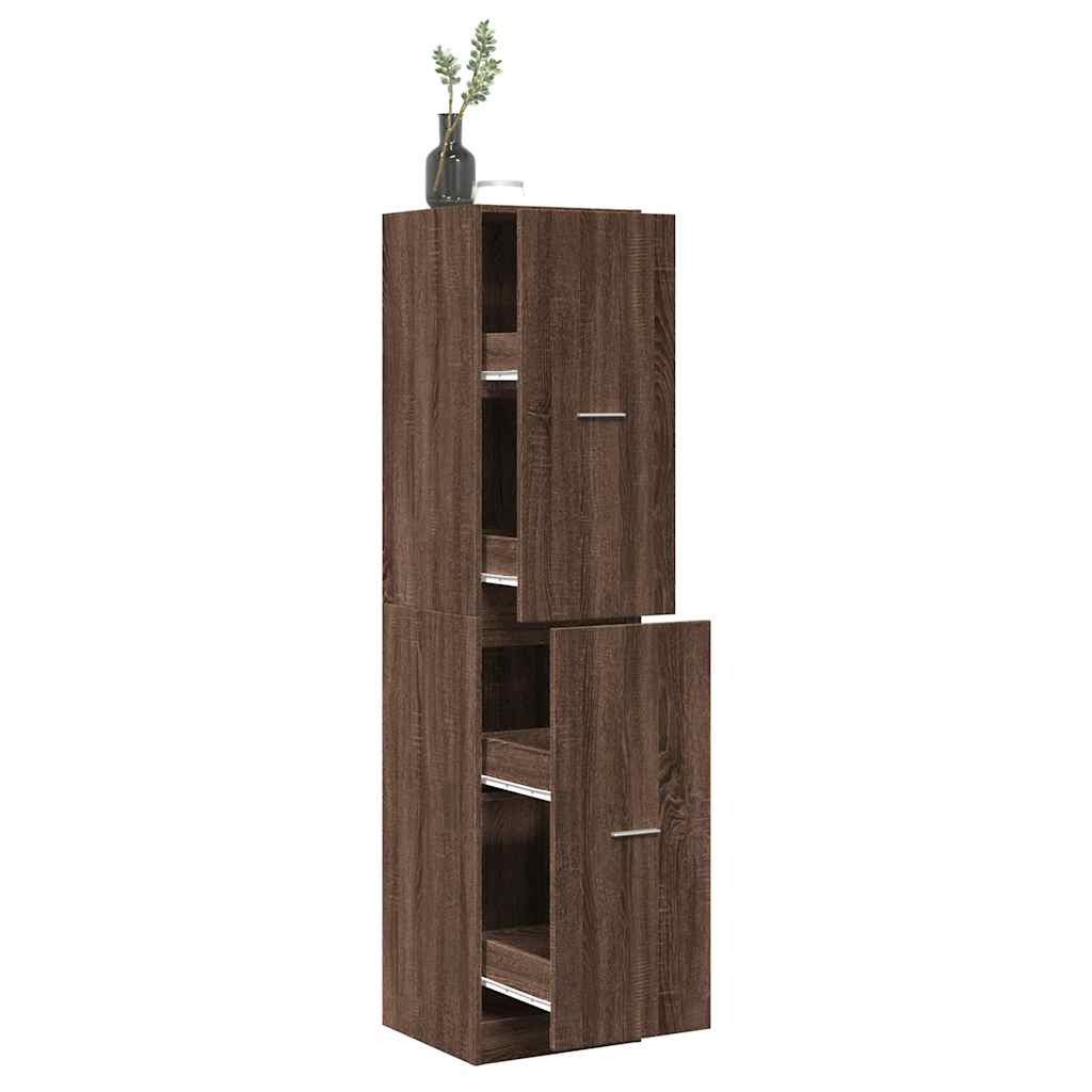 vidaXL Apothecary Cabinet Brown Oak 40x41x174,5 cm Engineered Wood 1
