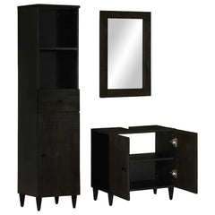 vidaXL 3 Piece Bathroom Furniture Set Solid Wood Mango 3