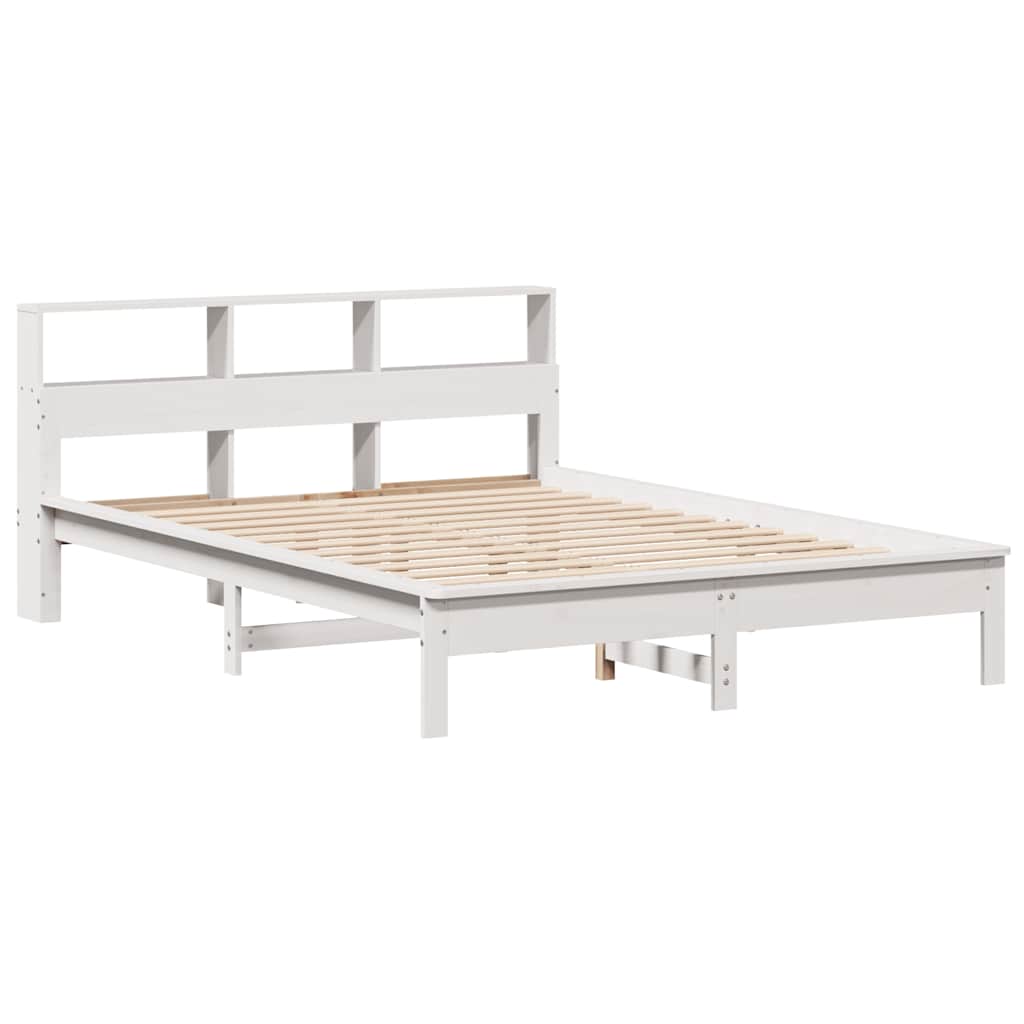 Bed Frame without Mattress Solid Wood Pine Length 200 cm White 160 cm