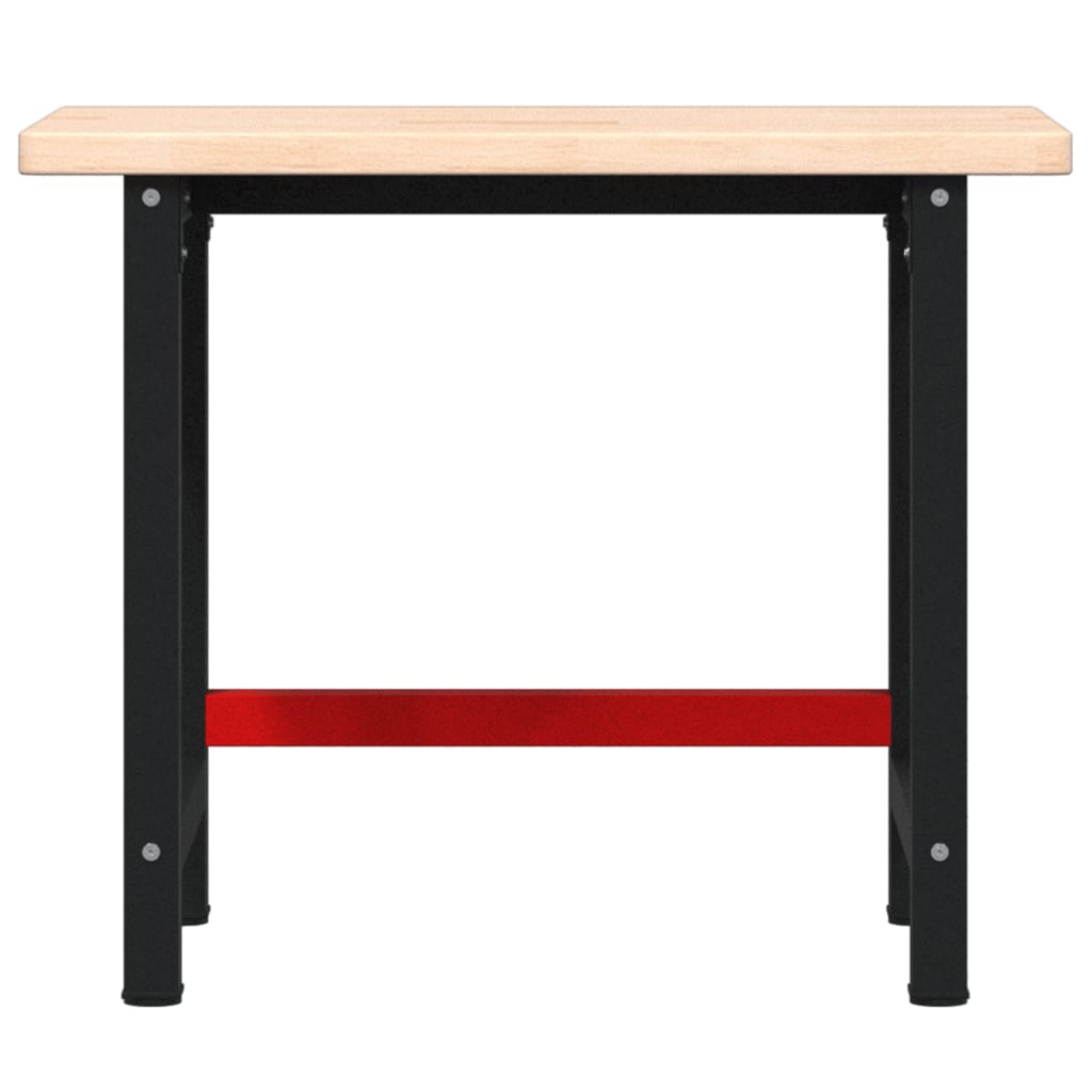 Workbench 100x60x81,5 cm Solid Wood Oak Rectangular Brown 100 x 60 x 83 cm