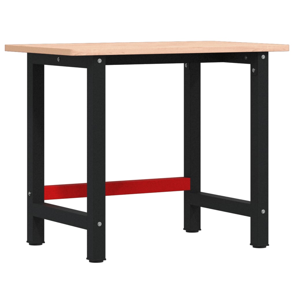 Workbench Solid Wood Beech Rectangular Natural 100 x 60 x 81.5 cm