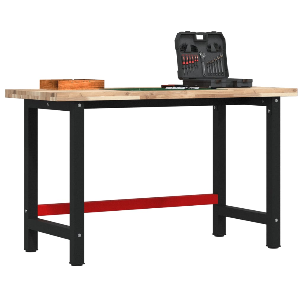 Workbench Solid Wood Acacia Rectangular Natural 140 x 60 x 83 cm