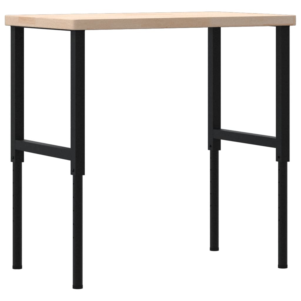 Workbench Dark Brown Rectangular Brown and black 100 x 60 x (73-99.5) cm