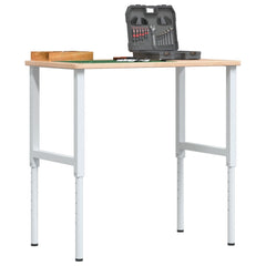 Workbench Dark Brown Rectangular Brown and white 100 x 60 x (71.5-98) cm