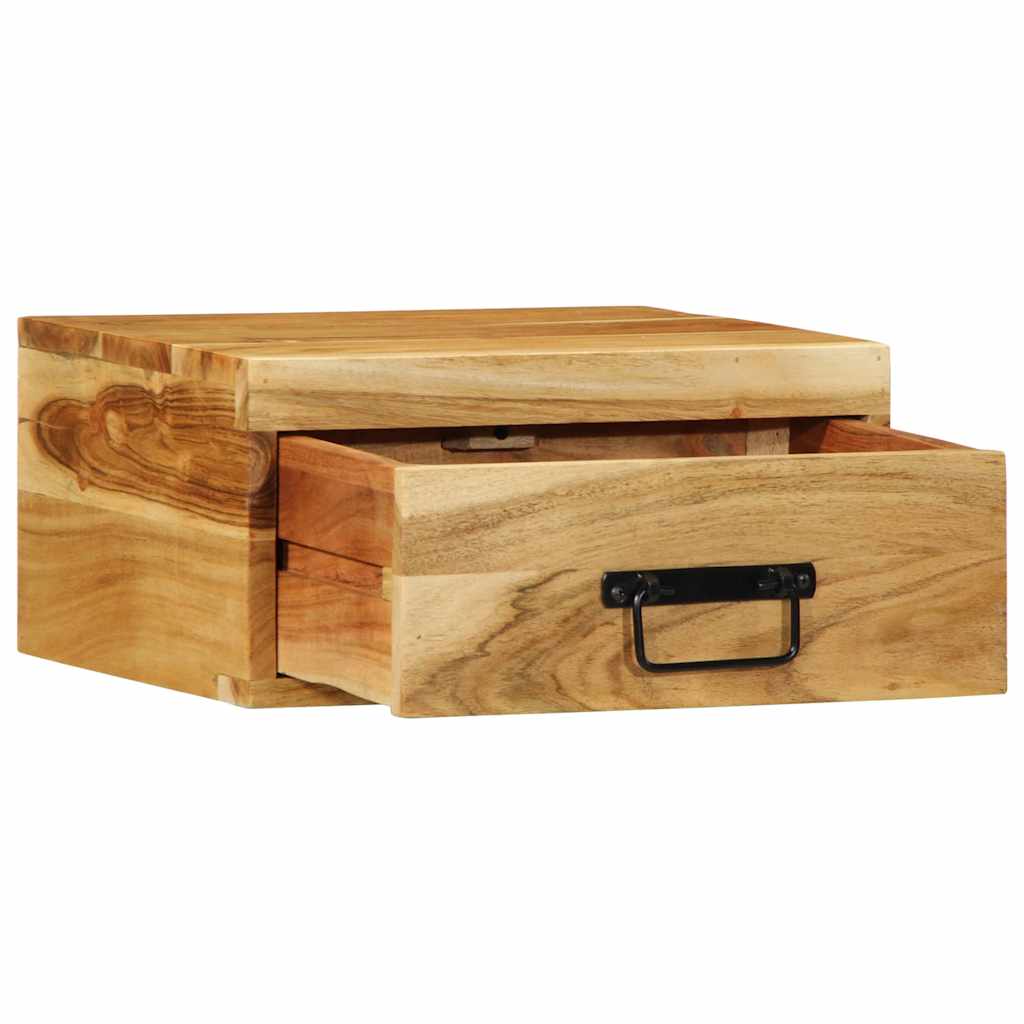 vidaXL Wall-mounted Bedside Cabinets 2 pcs Solid Wood Acacia 5