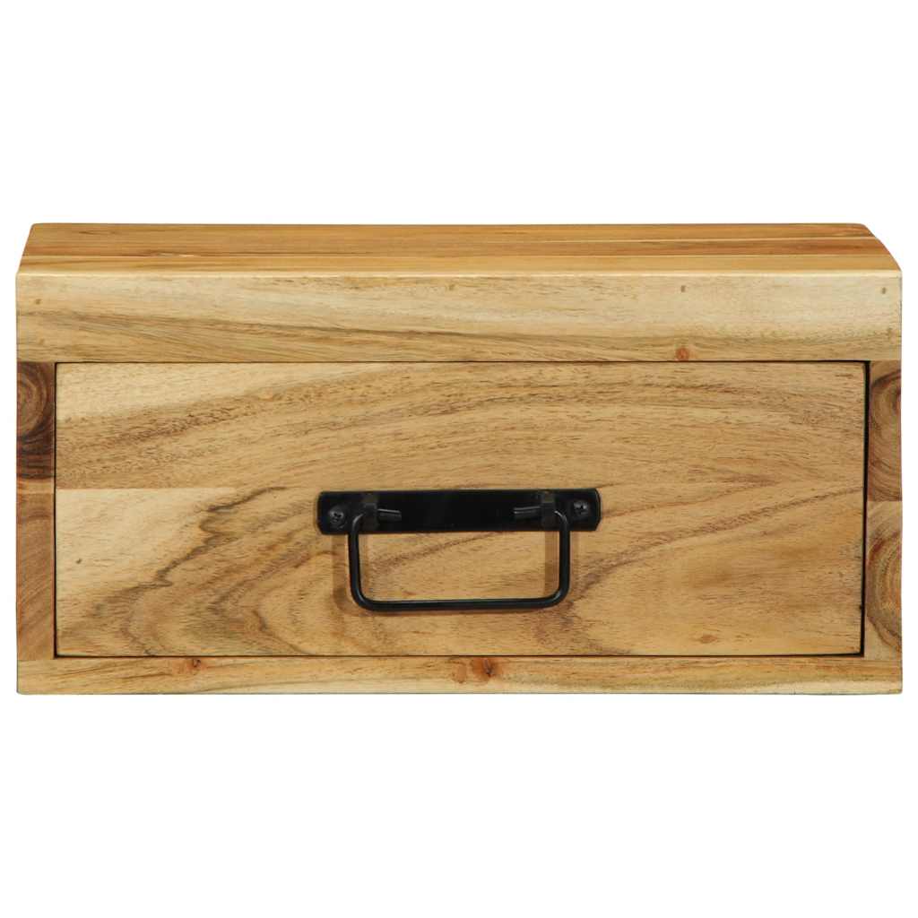 vidaXL Wall-mounted Bedside Cabinets 2 pcs Solid Wood Acacia 6