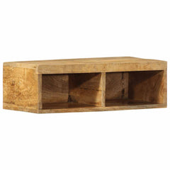 vidaXL Wall-mounted TV Cabinet 60x30x19 cm Solid Rough Wood Mango 3