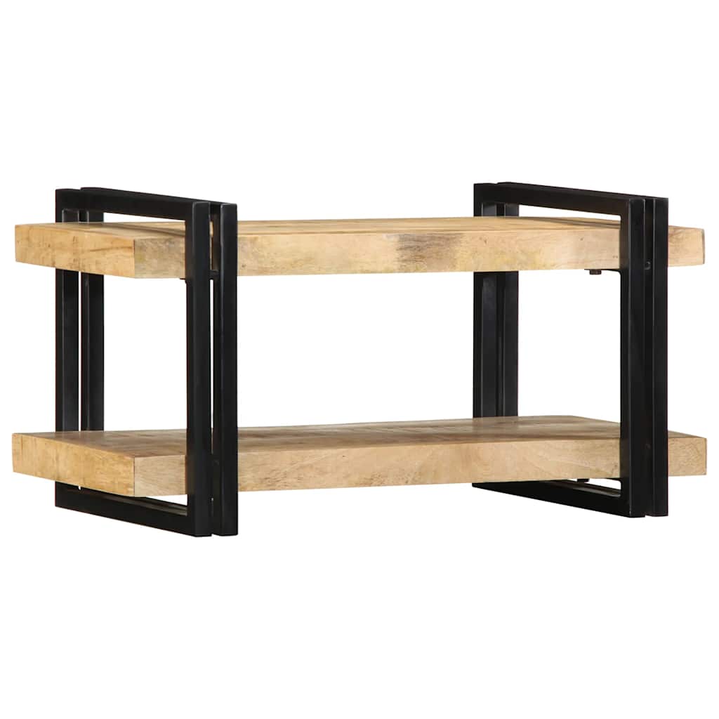 vidaXL Wall Shelf 70x33x35 cm Solid Rough Wood Mango 2