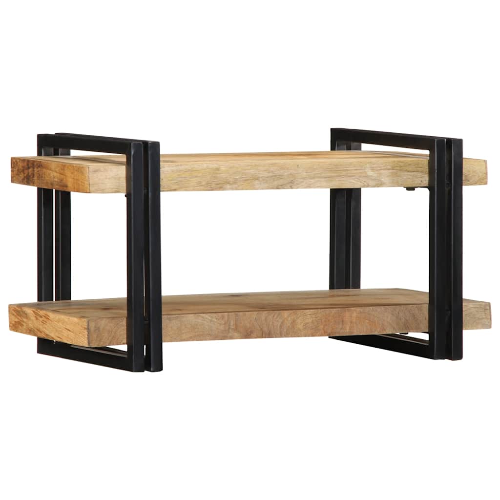 vidaXL Wall Shelf 70x33x35 cm Solid Rough Wood Mango 3