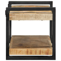 vidaXL Wall Shelf 70x33x35 cm Solid Rough Wood Mango 5