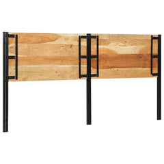 vidaXL Headboard 200 cm Solid Wood Acacia and Iron 3
