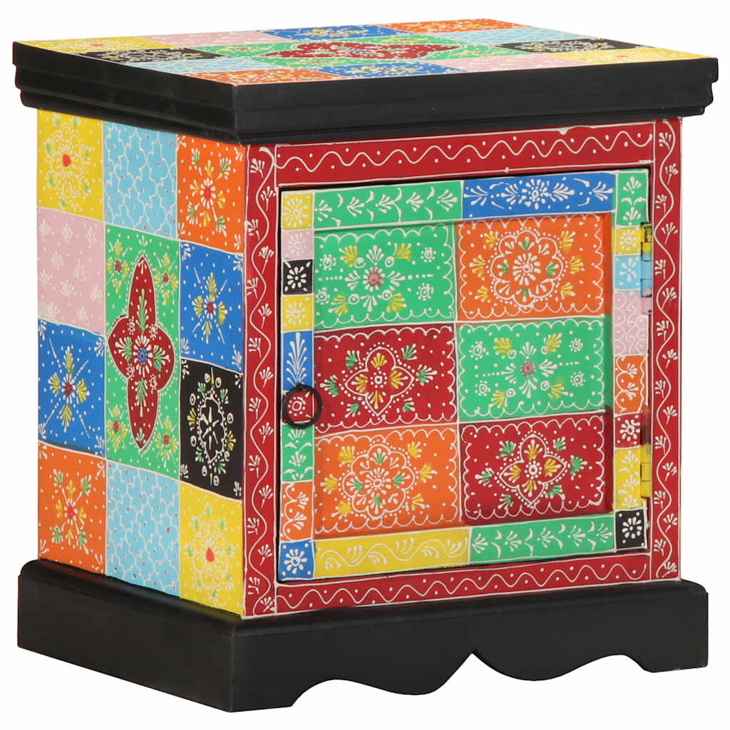 vidaXL Bedside Cabinet 2 pcs Multicolour 40x35x45 cm Solid Wood Mango 3