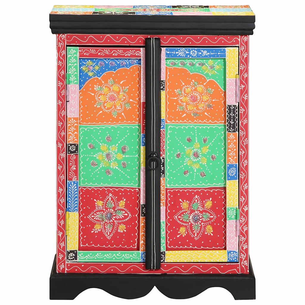vidaXL Console Table with Shelf with Door Multicolour 50 x 30 x 70 cm 2
