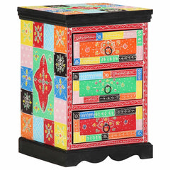 Drawer Cabinet Multicolour Solid Mango Wood, image 6