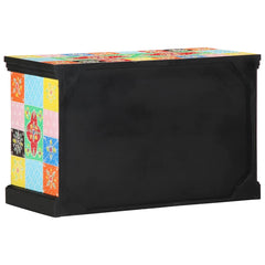 vidaXL TV Cabinet 80 x 35 x 50 cm Multicolour Solid Mango Wood 4