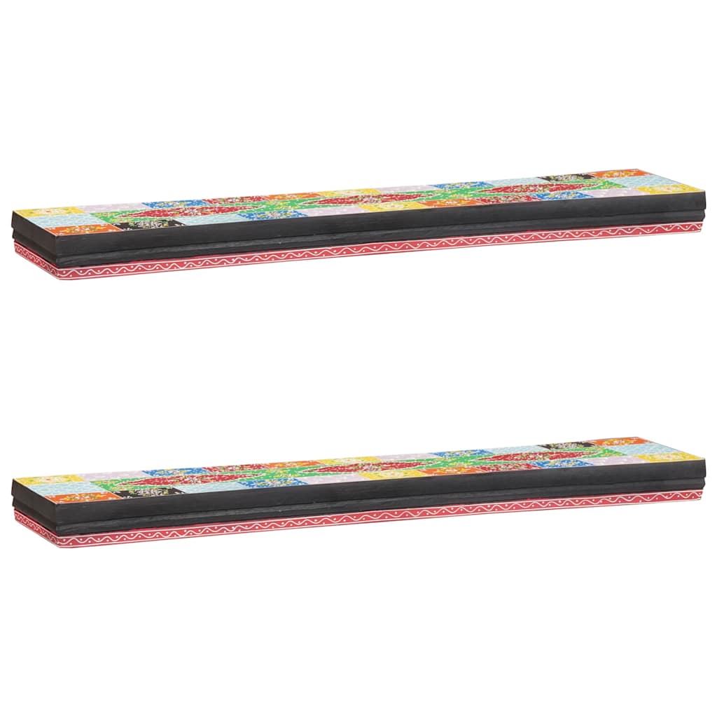 vidaXL Wall Shelves Wall-Mounted Multicolour 100 x 20 x 6 cm 6